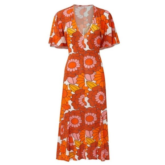 💕DODO BAR OR💕 Valeria Dress ~ Floral Print 46 Vintage Inspired 70s Woodstock - Picture 6 of 14